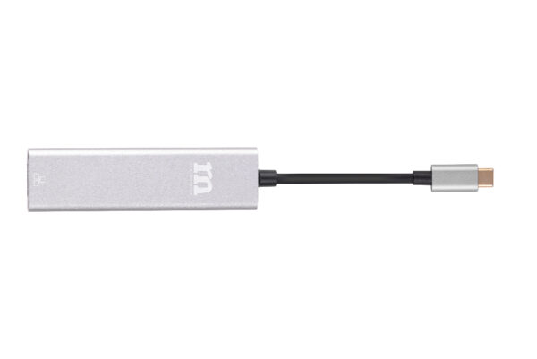 Red Monster Hybrid AirNergy 4 IN 1 USB-C HUB TO USB3.0X0.3 + ETHERNET (9 CM) (Space Grey) - Image 2
