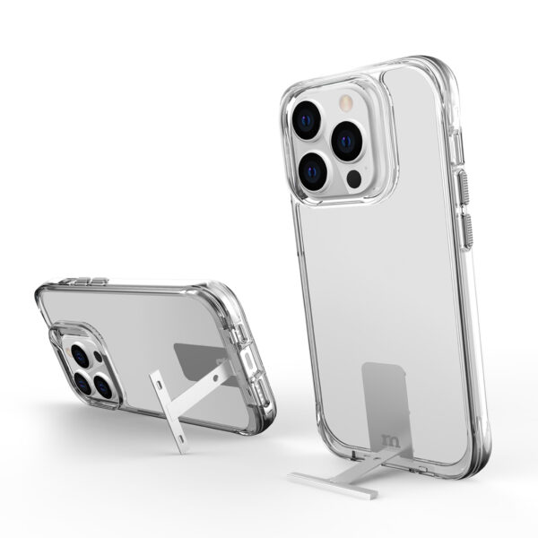 Red Monster Armour Tough Naked Hard (Pure Clear Stand) for iPhone 15 Series