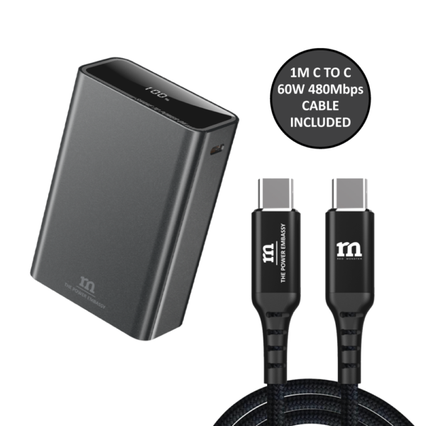 Red Monster POWER BANG PRO+™ 65W PD SUPER CHARGING | Included 0.2m or 1m Cable | Smart Shake Power On | 20,000mAh - Image 3