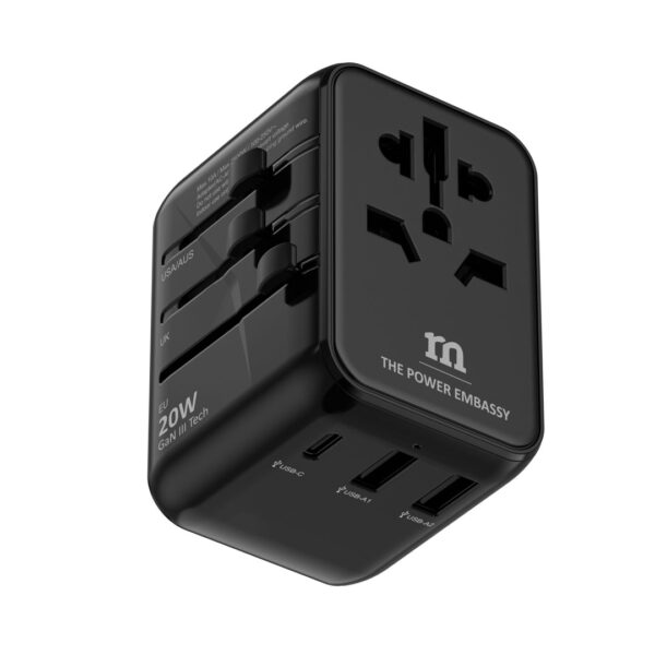 Red Monster WORLD PLUG BASIC - PD 20W Universal Travel Adapter | Powered with GaN Technology - Image 2