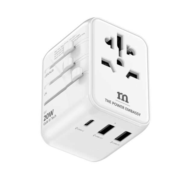 Red Monster WORLD PLUG BASIC - PD 20W Universal Travel Adapter | Powered with GaN Technology