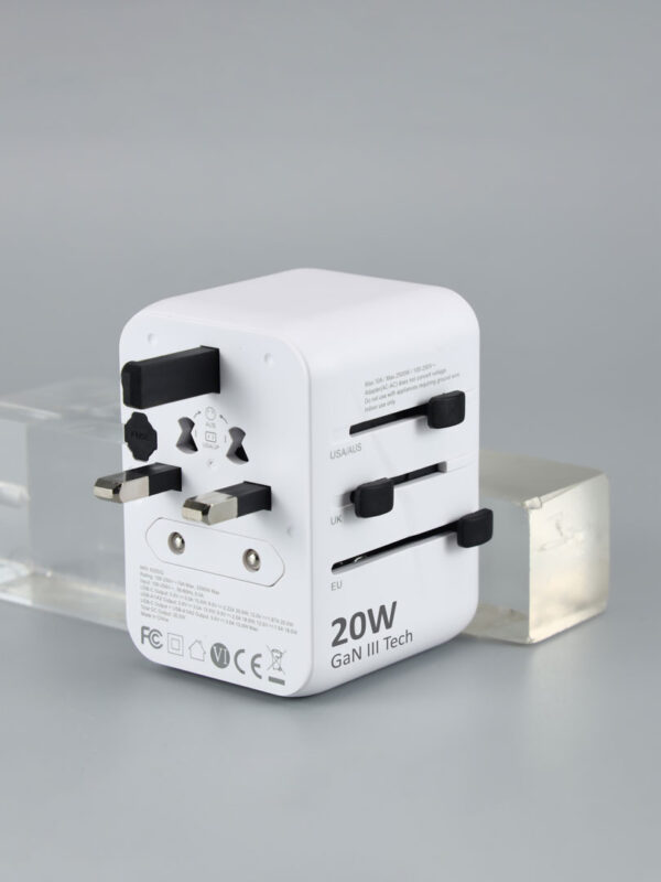 Red Monster WORLD PLUG BASIC - PD 20W Universal Travel Adapter | Powered with GaN Technology - Image 6