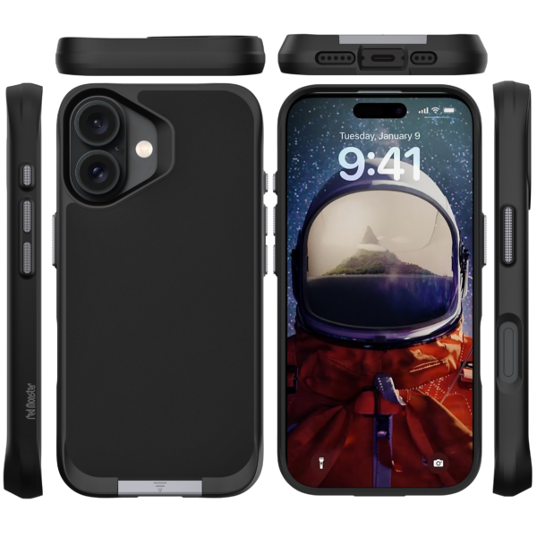 Red Monster Case for iPhone 16 Pro Max | 16 Pro | 16 Plus | 16 - Pure Stand Mag Black (Hard Case) - Image 8