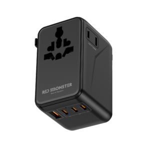 Red Monster MY WORLD PLUG | PD 170W Universal Travel Adapter | Powered with GaN Technology